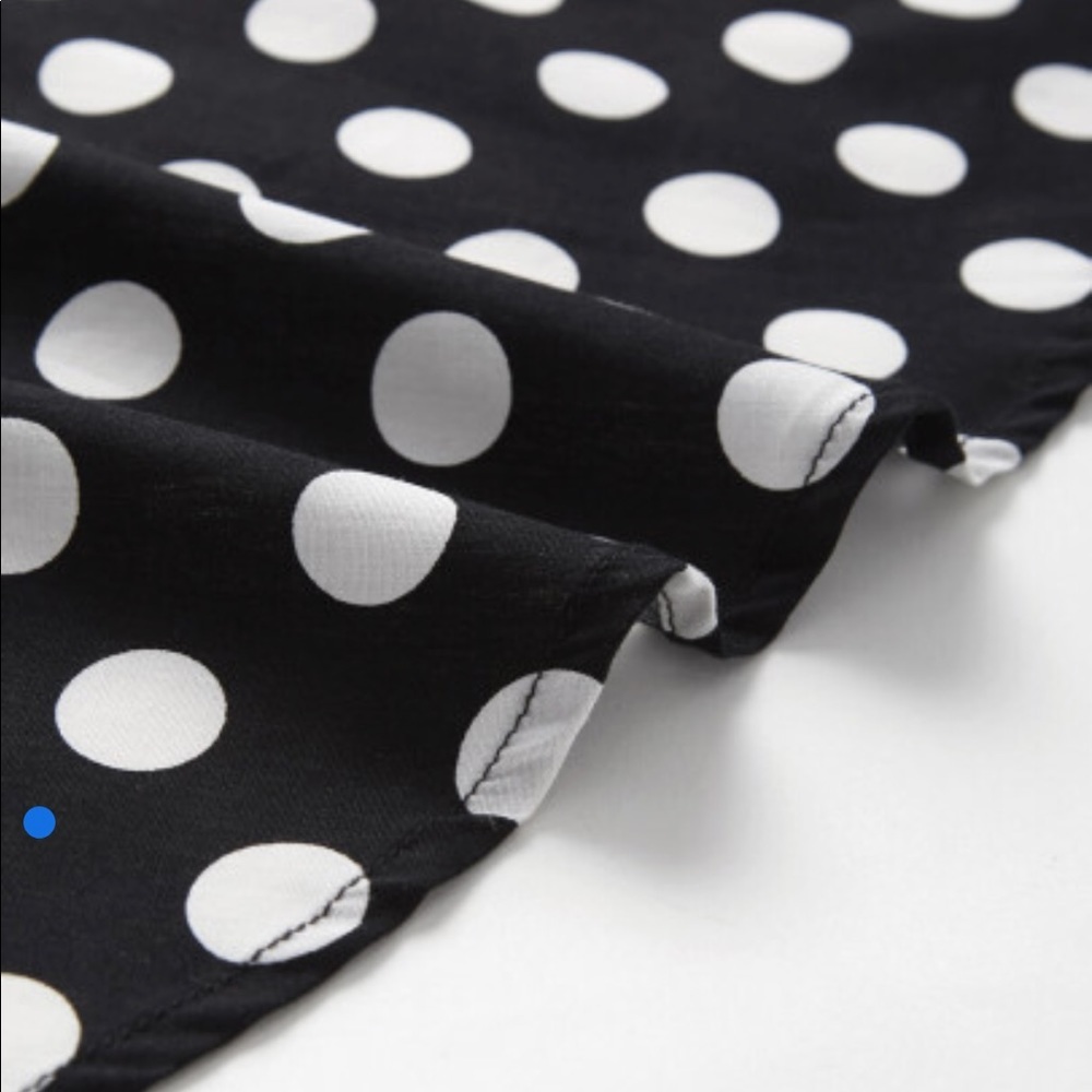 Knot Front Cold Shoulder Polka Dot Dress - Picture 6 of 8